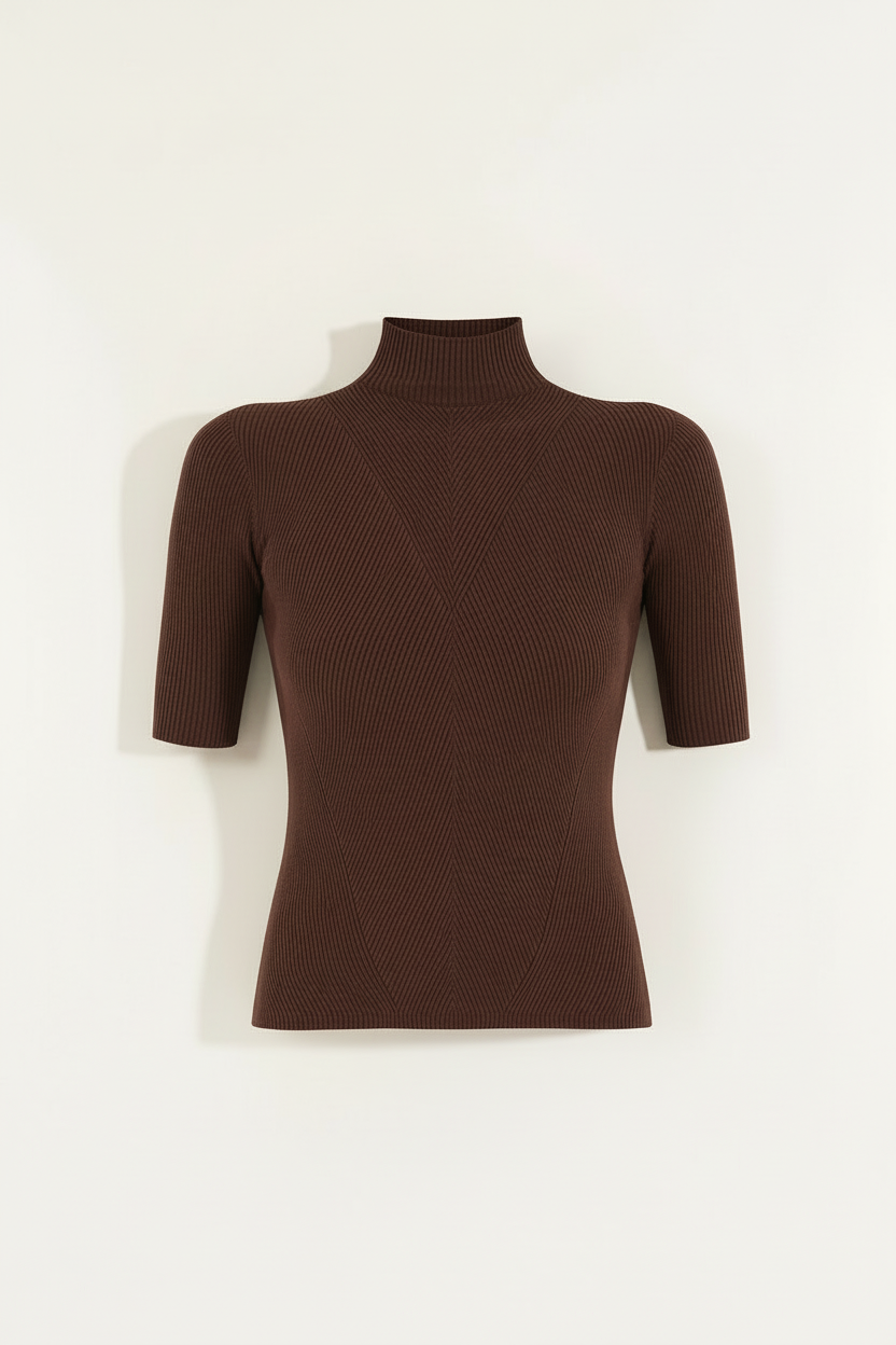 Maglia Mezzo Collo Costine