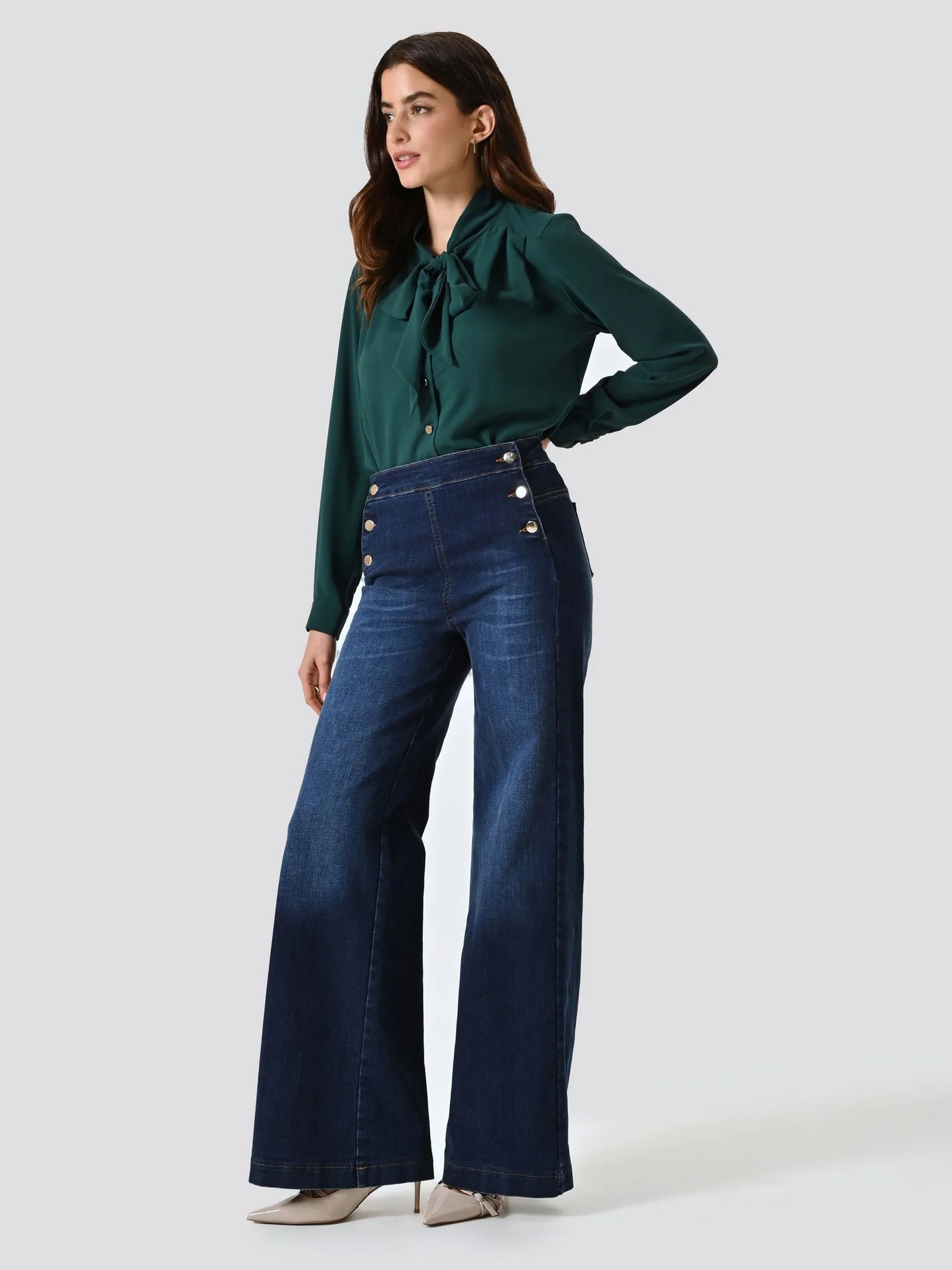 Jeans Lavaggio Scuro Wide Leg