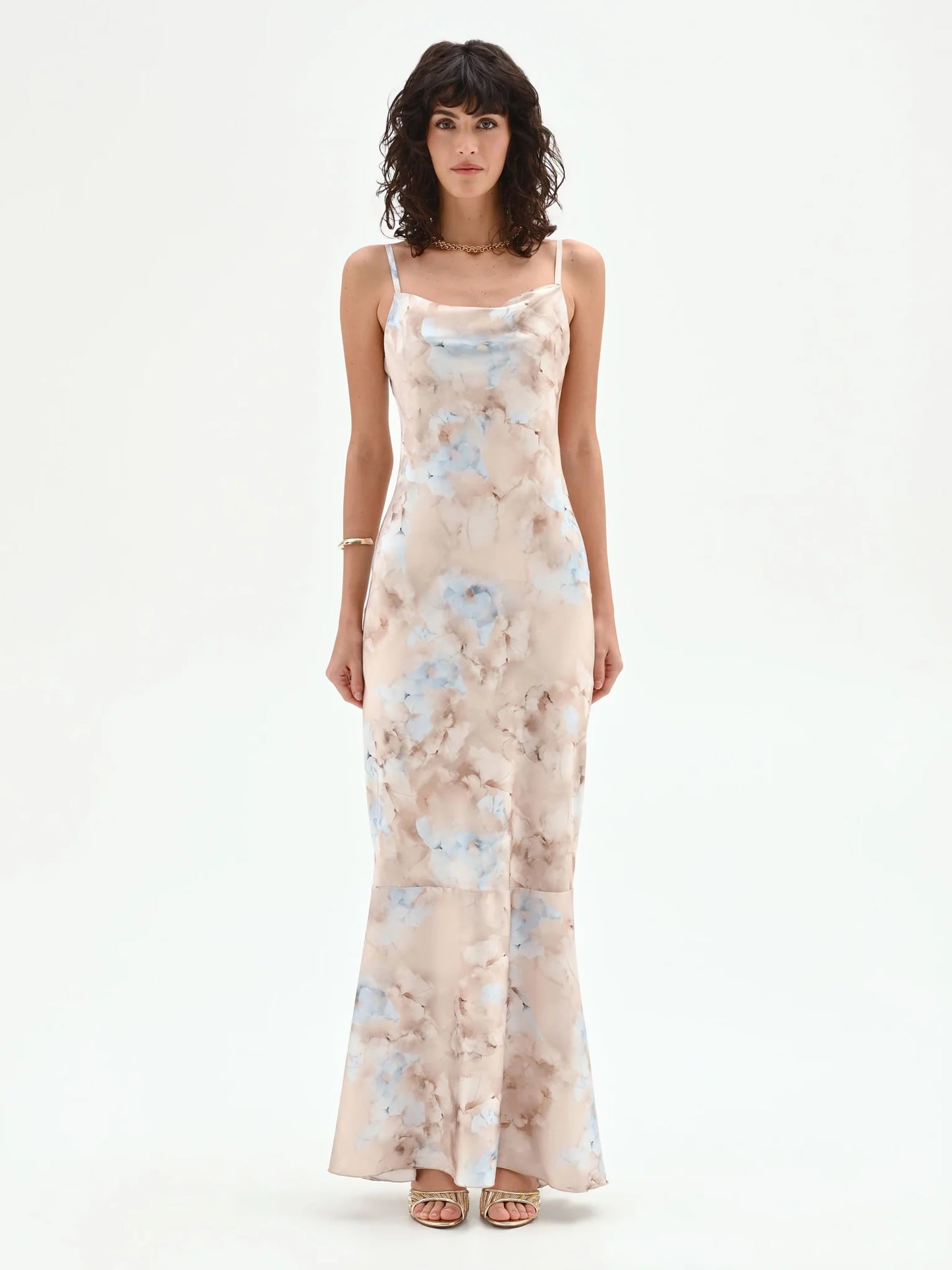 Abito Lungo Sottoveste stampa Acquerello