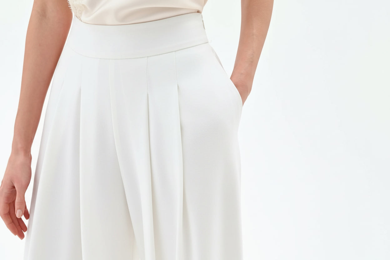 Pantalone Palazzo Con Pinces