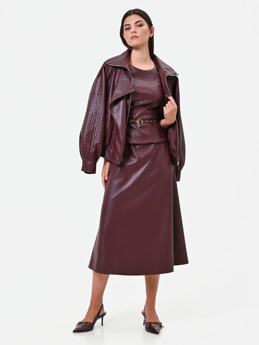 Abito Midi in Similpelle
