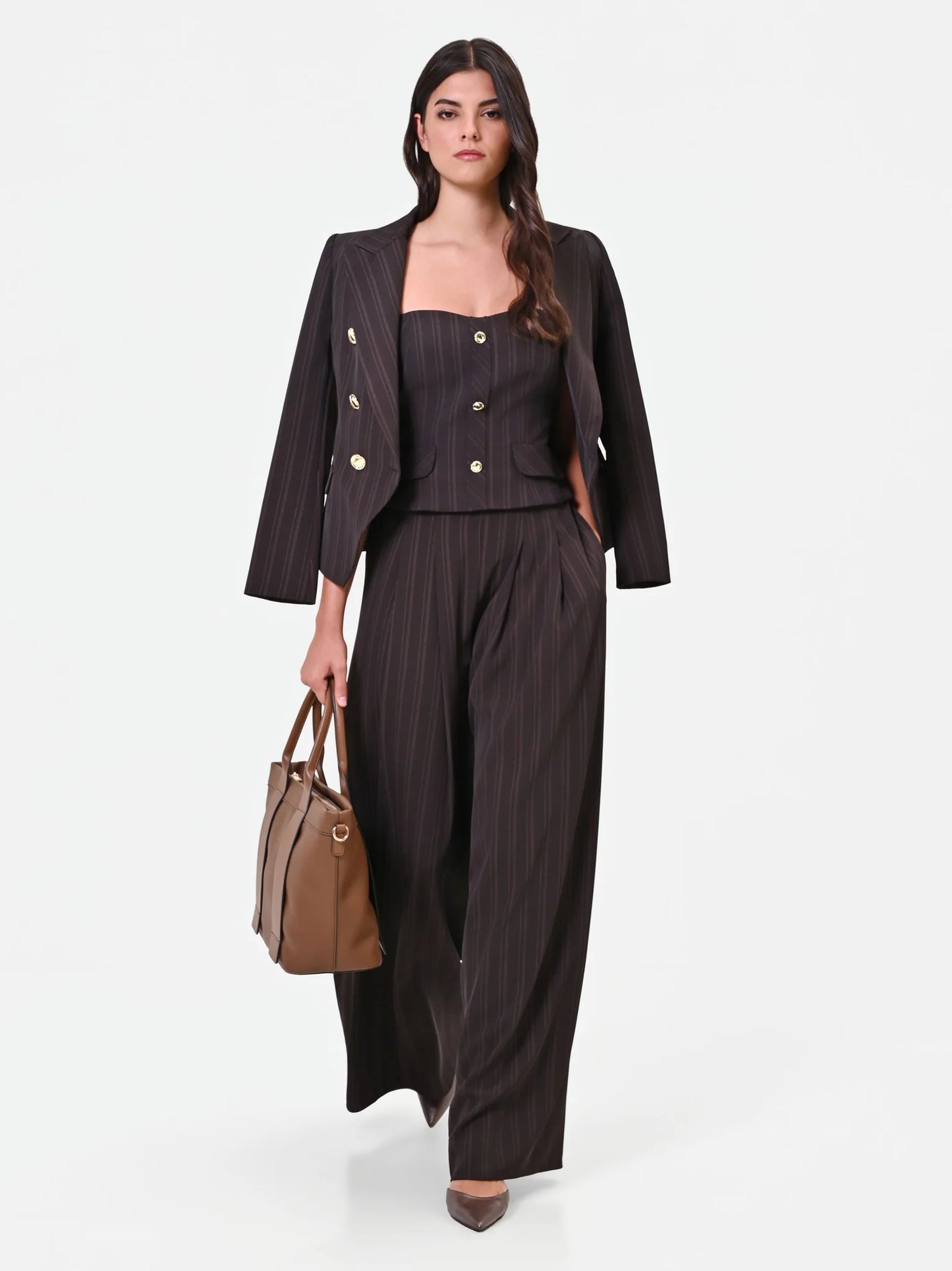 Pantalone Gessato Testa di Moro