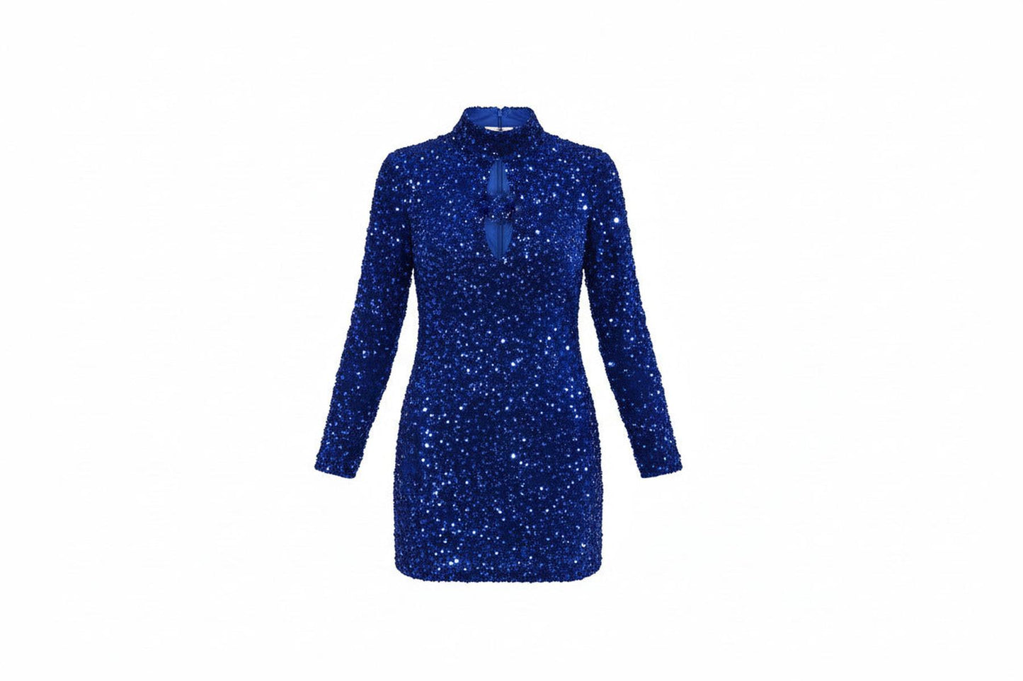Abito Full Paillettes con Spacchi al Seno Kontatto