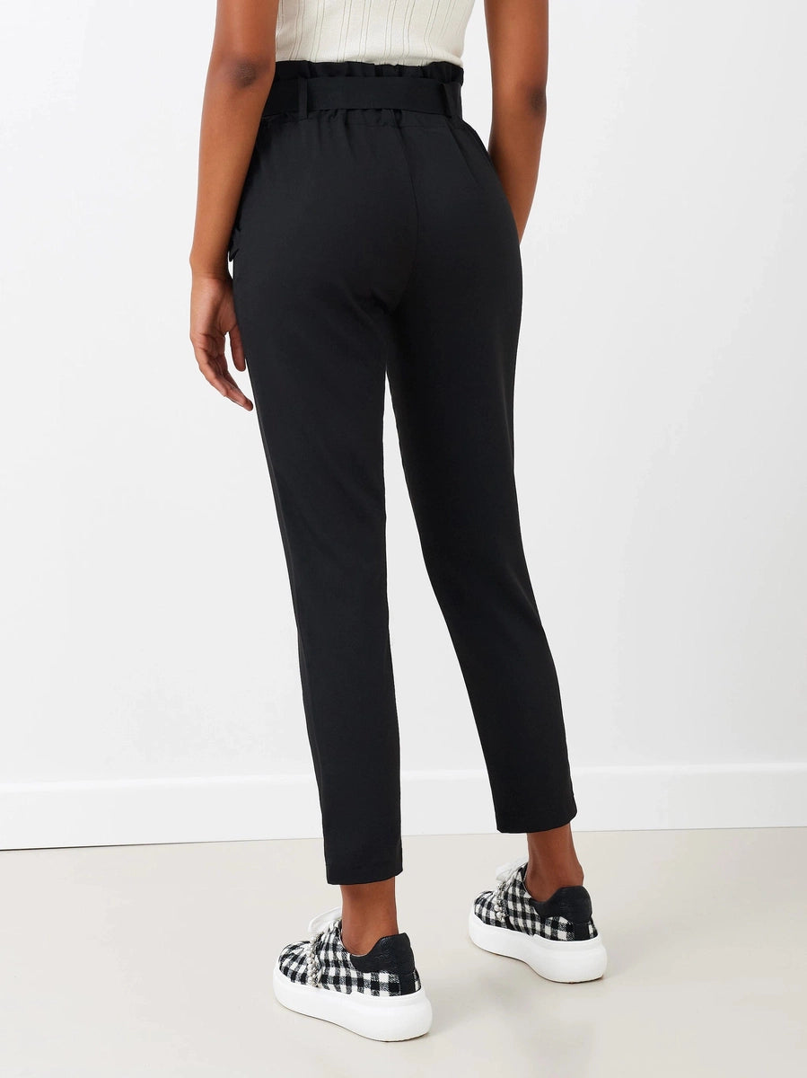 Pantaloni Carrot con Fiocco in Gros Grain
